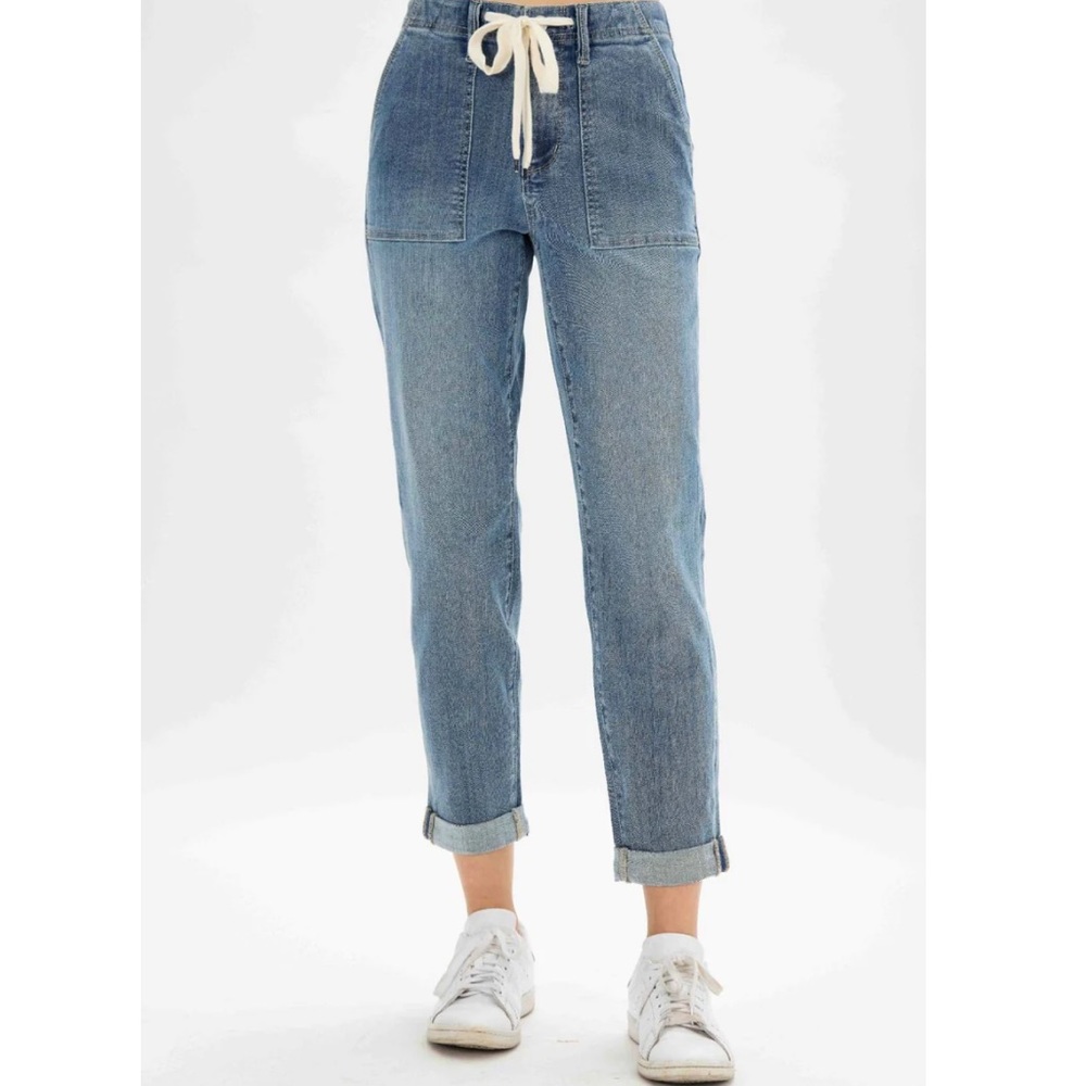 Judy Blue High Rise Blue Jeans with Drawstring Waist